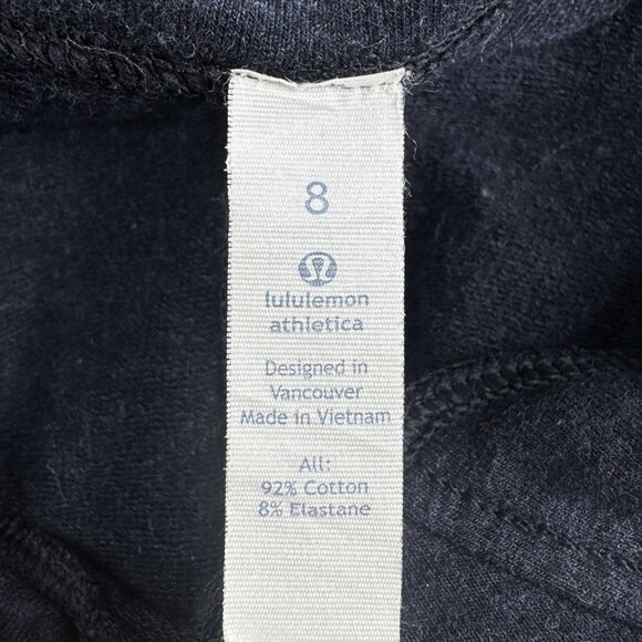 Lululemon Cut Above Hoodie Expression Women’s 8 Heathered Naval Blue Side Slits - Picture 3 of 10